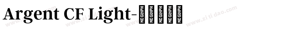 Argent CF Light字体转换
